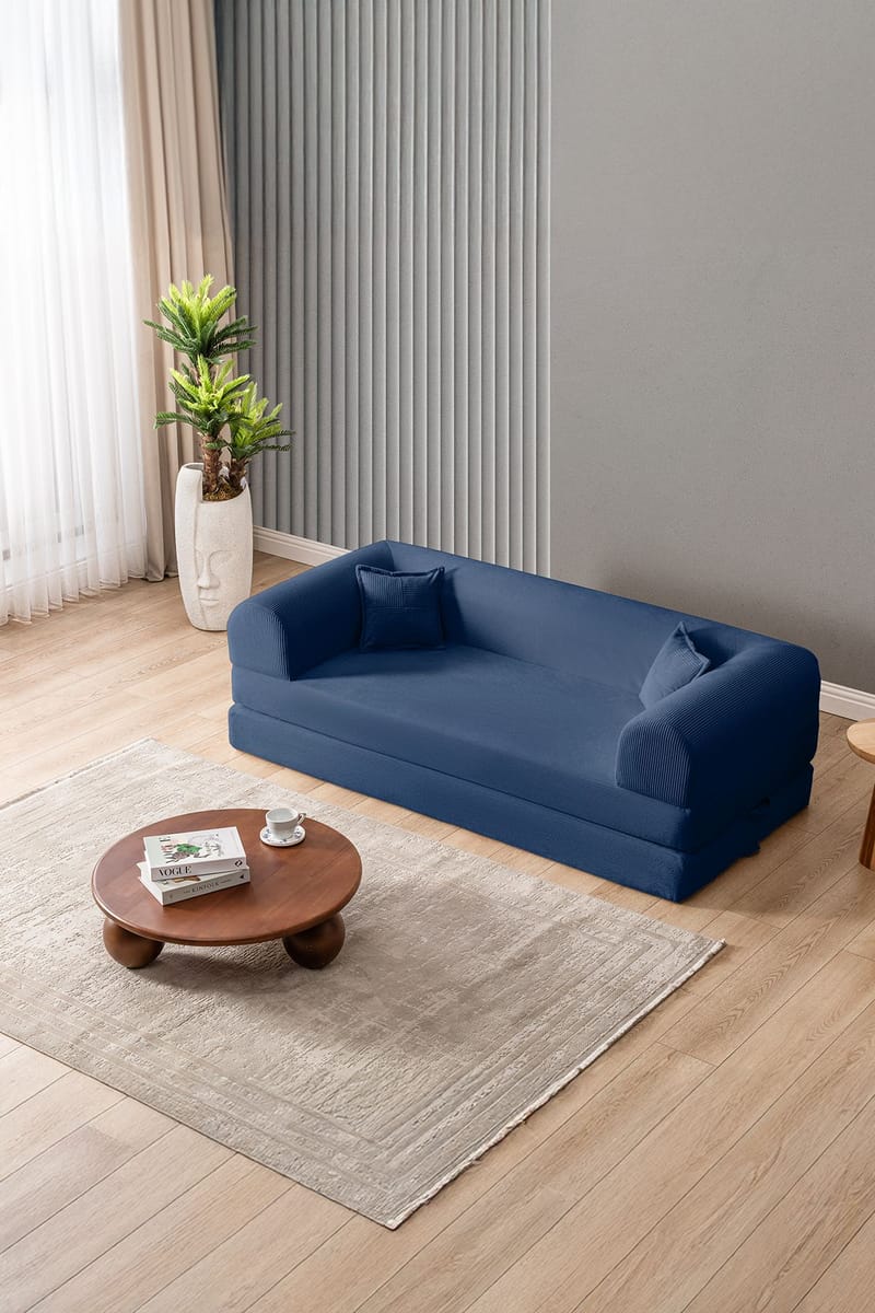 3-personers sovesofa Atelier Del Sofa Legom Eco (190 x 90 x 25 cm) Marineblå - Møbler - Sofaer - Sovesofaer