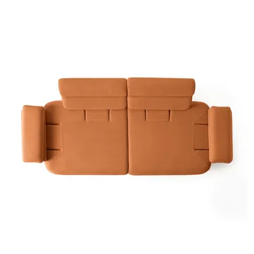 3-personers sofa Atelier Del Sofa Bonjo Valnød (246 x 81 x 97 cm) Tile Red - Teglstenrød - Møbler - Sofaer - 3 personers sofa