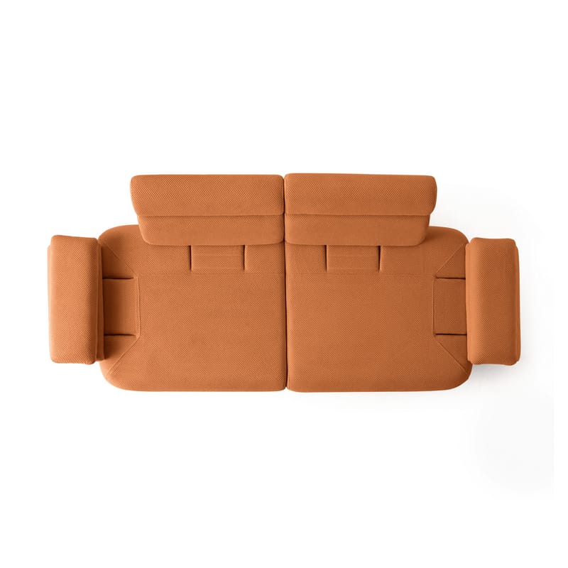3-personers sofa Atelier Del Sofa Bonjo Valnød (246 x 81 x 97 cm) Tile Red - Teglstenrød - Møbler - Sofaer - 3 personers sofa