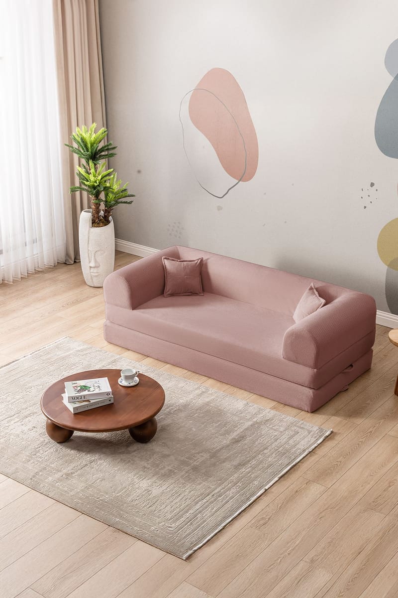 3-personers sovesofa Atelier Del Sofa Legom Eco (190 x 90 x 25 cm) Lyserød - Møbler - Sofaer - Sovesofaer