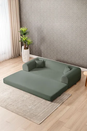 3-personers sovesofa Atelier Del Sofa Legom Eco (190 x 90 x 25 cm) Grøn - Møbler - Sofaer - Sovesofaer