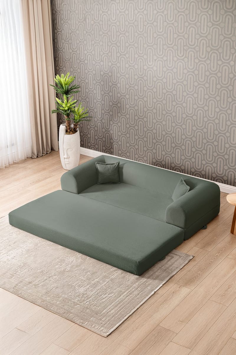 3-personers sovesofa Atelier Del Sofa Legom Eco (190 x 90 x 25 cm) Grøn - Møbler - Sofaer - Sovesofaer