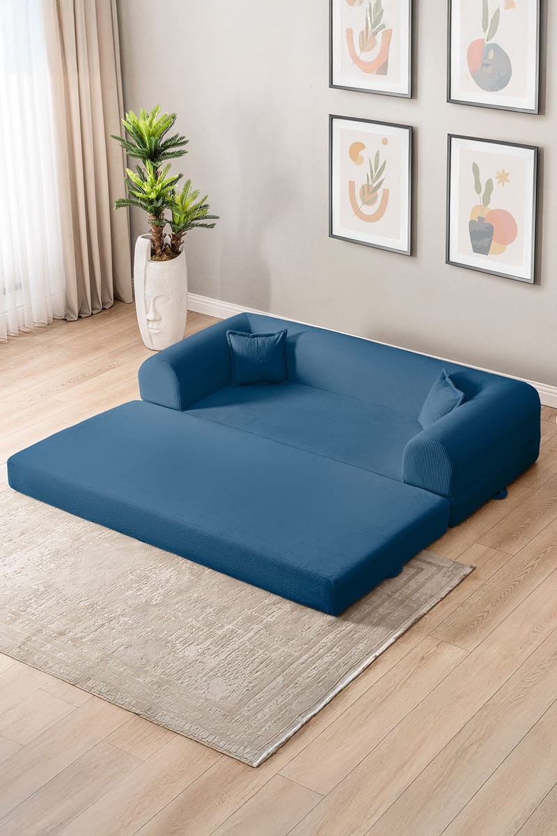 3-personers sovesofa Atelier Del Sofa Legom Eco (190 x 90 x 25 cm) Blå - Møbler - Sofaer - Sovesofaer