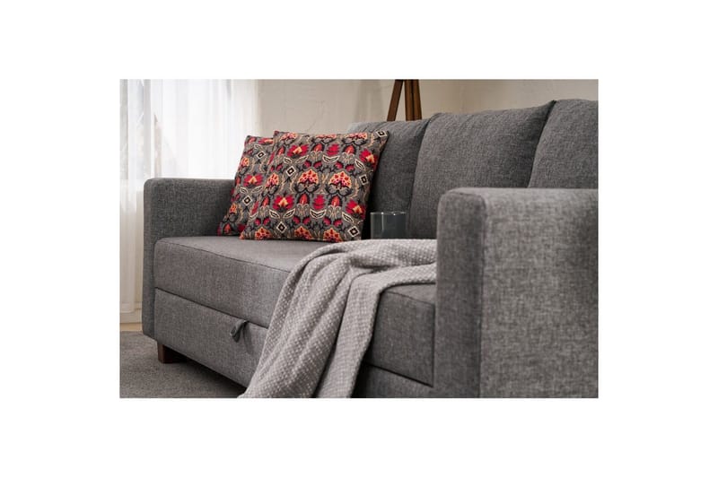3-personers sovesofa Iroulport Grå - Grå - Møbler - Sofaer - Sovesofaer