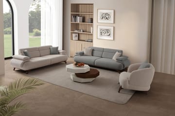 3-personers sofa Atelier Del Sofa Bonjo Valnød (246 x 81 x 97 cm) Grå - Grå - Møbler - Sofaer - 3 personers sofa