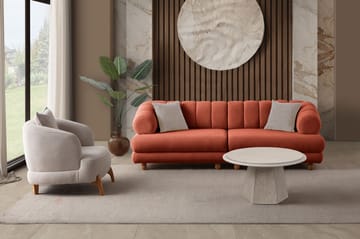 3-personers sofa Atelier Del Sofa Gloria (240 x 80 x 95 cm) Tile Red - Tile Red - Møbler - Sofaer - 3 personers sofa