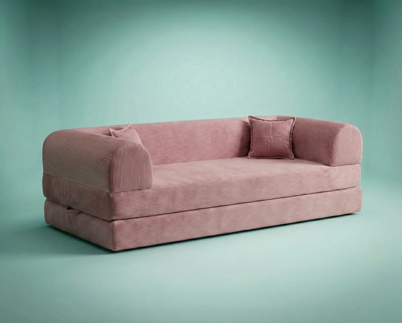 3-personers sovesofa Atelier Del Sofa Legom Eco (190 x 90 x 25 cm) Lyserød - Møbler - Sofaer - Sovesofaer