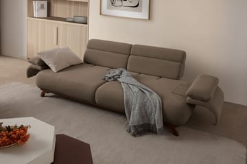 3-personers sofa Atelier Del Sofa Bonjo Valnød (246 x 81 x 97 cm) Jord - Jord - Møbler - Sofaer - 3 personers sofa