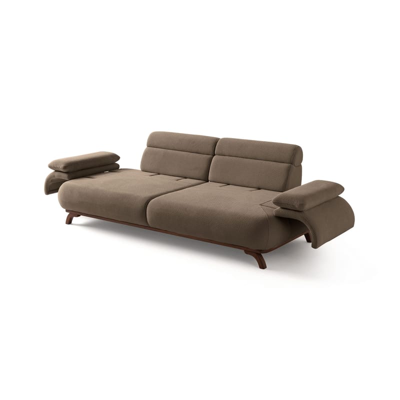 3-personers sofa Atelier Del Sofa Bonjo Valnød (246 x 81 x 97 cm) Jord - Jord - Møbler - Sofaer - 3 personers sofa