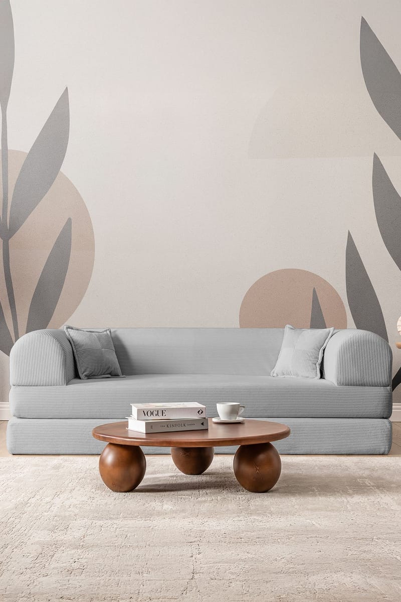3-personers sovesofa Atelier Del Sofa Legom Eco (190 x 90 x 25 cm) Lysegrå - Møbler - Sofaer - Sovesofaer