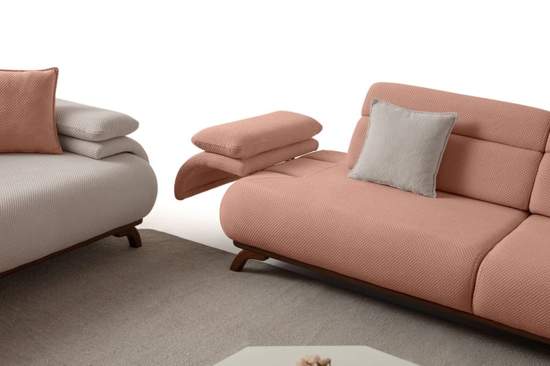 3-personers sofa Atelier Del Sofa Bonjo Valnød (246 x 81 x 97 cm) Pudder - Pudder - Møbler - Sofaer - 3 personers sofa