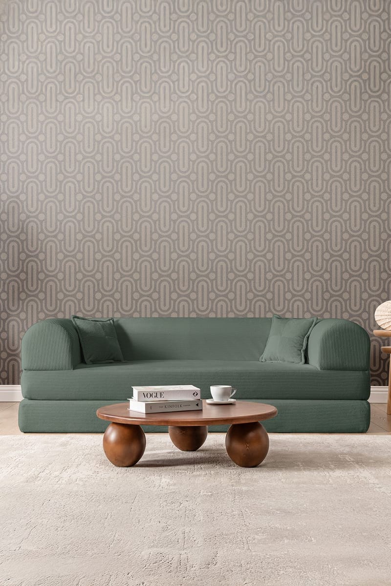 3-personers sovesofa Atelier Del Sofa Legom Eco (190 x 90 x 25 cm) Grøn - Møbler - Sofaer - Sovesofaer