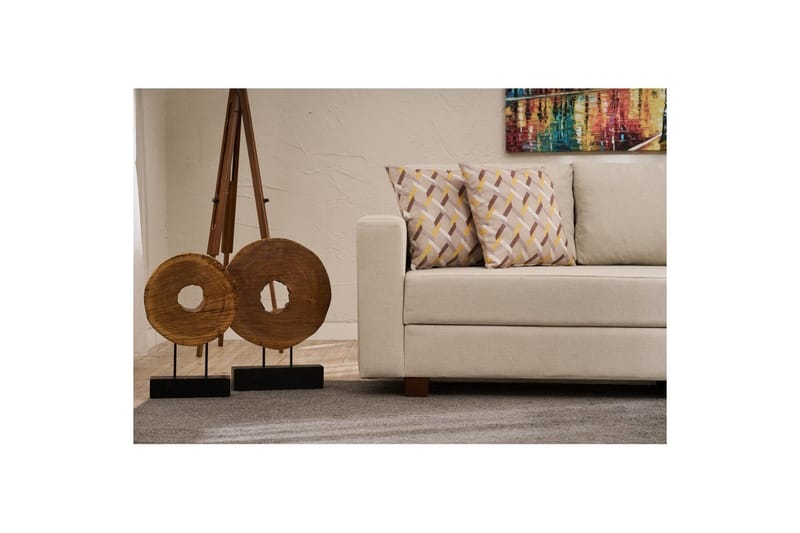 3-personers sovesofa Iroulport Arzilla Creme - Creme - Møbler - Sofaer - Sovesofaer