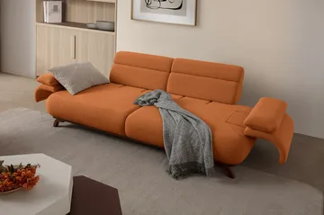 3-personers sofa Atelier Del Sofa Bonjo Valnød (246 x 81 x 97 cm) Tile Red - Teglstenrød - Møbler - Sofaer - 3 personers sofa