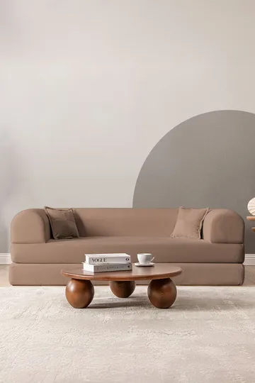 3-personers sovesofa Atelier Del Sofa Legom Eco (190 x 90 x 25 cm) Beige - Møbler - Sofaer - Sovesofaer