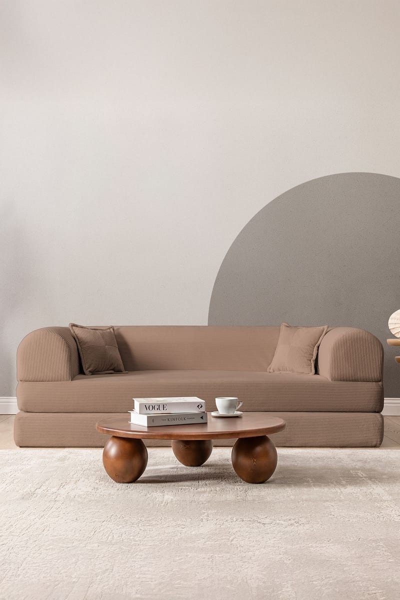 3-personers sovesofa Atelier Del Sofa Legom Eco (190 x 90 x 25 cm) Beige - Møbler - Sofaer - Sovesofaer