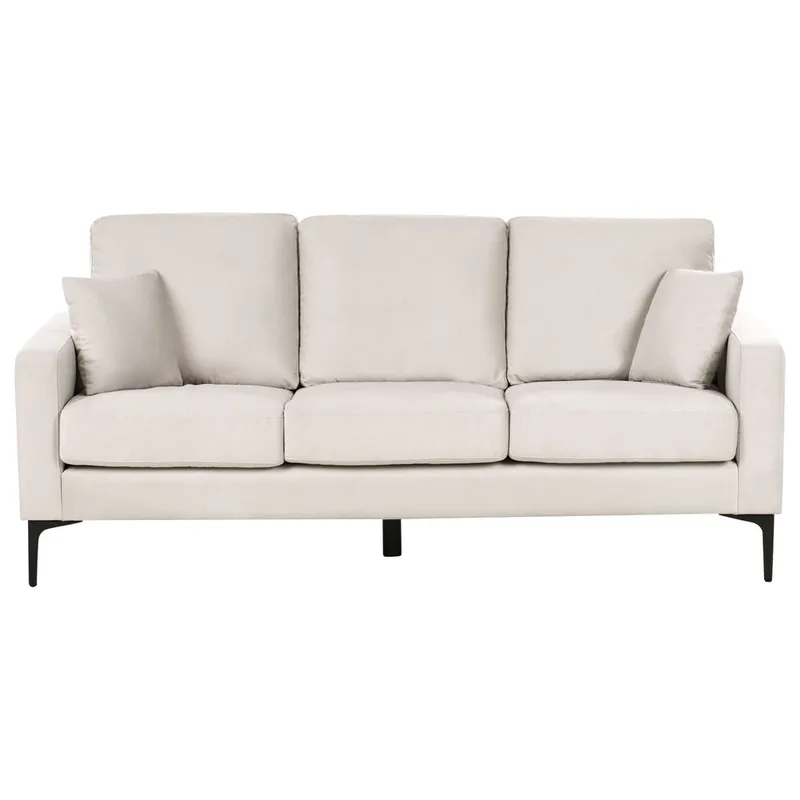 3-personers sofa Gavle, Beige, sort/Polyester