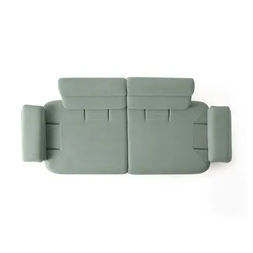 3-personers sofa Atelier Del Sofa Bonjo Valnød (246 x 81 x 97 cm) Sea Green - Havgrøn - Møbler - Sofaer - 3 personers sofa