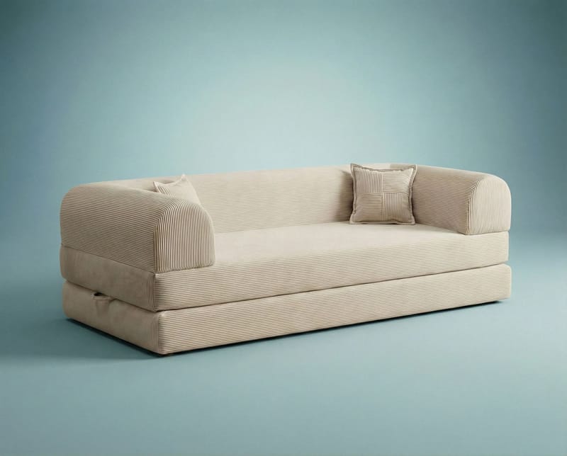 3-personers sovesofa Atelier Del Sofa Legom Eco (190 x 90 x 25 cm) Creme - Møbler - Sofaer - Sovesofaer