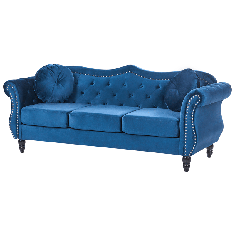 3-personers sofa Skien - Marineblå - Møbler - Sofaer - Chesterfield sofaer