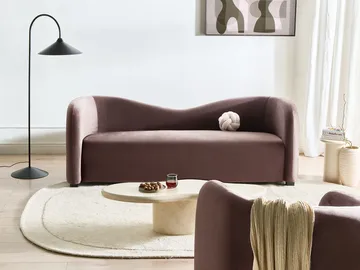 3-personers sofa Veltada - Mørkebrun - Møbler - Sofaer - Velour sofaer