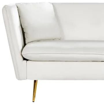 3-personers sofa Frederica - Hvid, guld/Fløjl - Møbler - Sofaer - Chesterfield sofaer