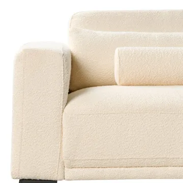 3-personers sofa Ange - Hvid, Sort/Bouclé - Møbler - Sofaer - 3 personers sofa