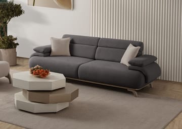 3-personers sofa Atelier Del Sofa Bonjo Silver (246 x 81 x 97 cm) Antracit - Antracit - Møbler - Sofaer - 3 personers sofa