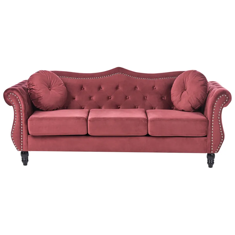 3-personers sofa Skien, Mørkerød