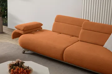 3-personers sofa Atelier Del Sofa Bonjo Silver (246 x 81 x 97 cm) Tile Red - Teglstenrød - Møbler - Sofaer - 3 personers sofa
