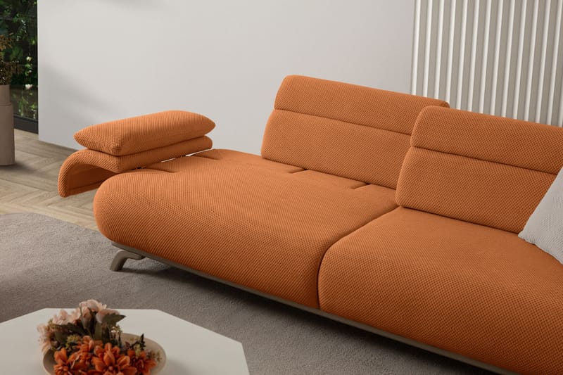 3-personers sofa Atelier Del Sofa Bonjo Silver (246 x 81 x 97 cm) Tile Red - Teglstenrød - Møbler - Sofaer - 3 personers sofa