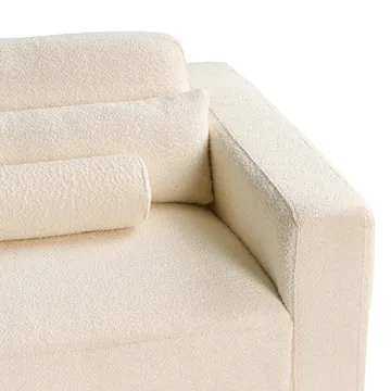 3-personers sofa Ange - Hvid, Sort/Bouclé - Møbler - Sofaer - 3 personers sofa