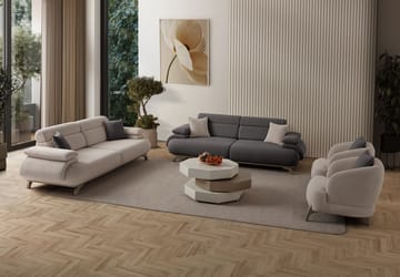 3-personers sofa Atelier Del Sofa Bonjo Silver (246 x 81 x 97 cm) Antracit - Antracit - Møbler - Sofaer - 3 personers sofa