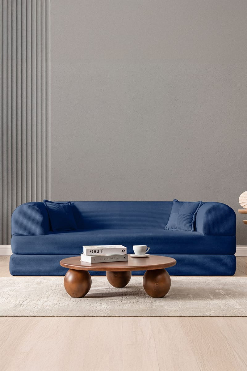 3-personers sovesofa Atelier Del Sofa Legom Eco (190 x 90 x 25 cm) Marineblå - Møbler - Sofaer - Sovesofaer