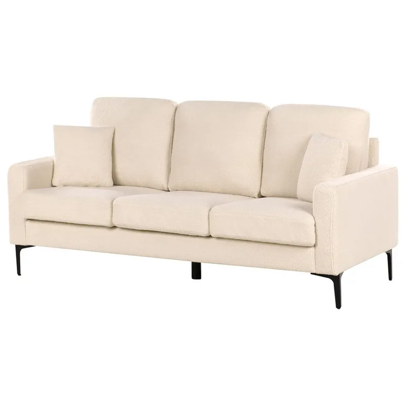 3-personers sofa Gavle - Beige, sort/Bouclé - Møbler - Sofaer - 3 personers sofa