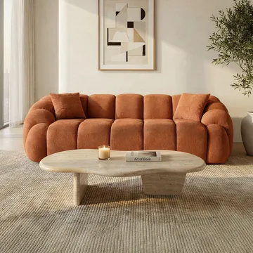3-personers sofa Atelier Del Sofa Octavio (233 x 70 x 80 cm) Tile Red - Møbler - Sofaer - 3 personers sofa