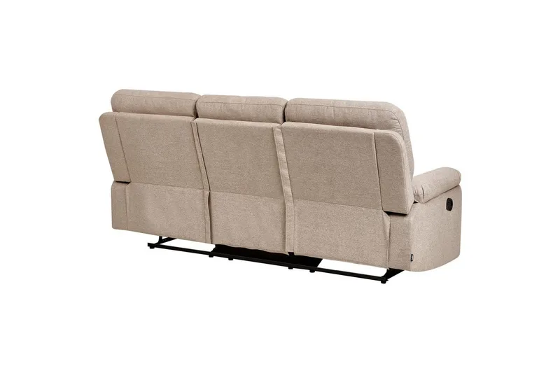 3-personers reclinersofa, manuel Delia - Beige, sort - Møbler - Sofaer - 3 personers sofa