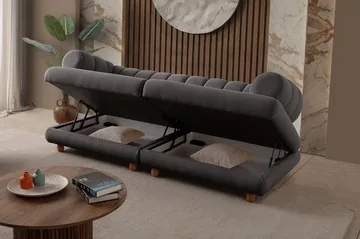 3-personers sofa Atelier Del Sofa Gloria (240 x 80 x 95 cm) Antracit - Antracit - Møbler - Sofaer - 3 personers sofa