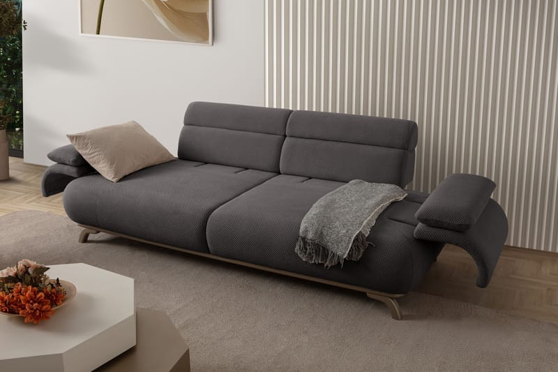 3-personers sofa Atelier Del Sofa Bonjo Silver (246 x 81 x 97 cm) Antracit - Antracit - Møbler - Sofaer - 3 personers sofa