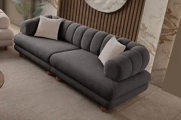 3-personers sofa Atelier Del Sofa Gloria (240 x 80 x 95 cm) Antracit - Antracit - Møbler - Sofaer - 3 personers sofa