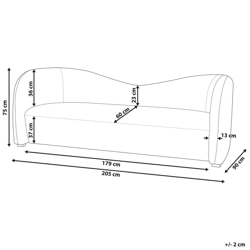 3-personers sofa Veltada - Møbler - Sofaer - Velour sofaer