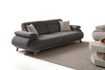 3-personers sofa Atelier Del Sofa Bonjo Silver (246 x 81 x 97 cm) Antracit - Antracit - Møbler - Sofaer - 3 personers sofa