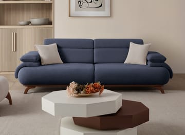 3-personers sofa Atelier Del Sofa Bonjo Valnød (246 x 81 x 97 cm) Marineblå - Marineblå - Møbler - Sofaer - 3 personers sofa