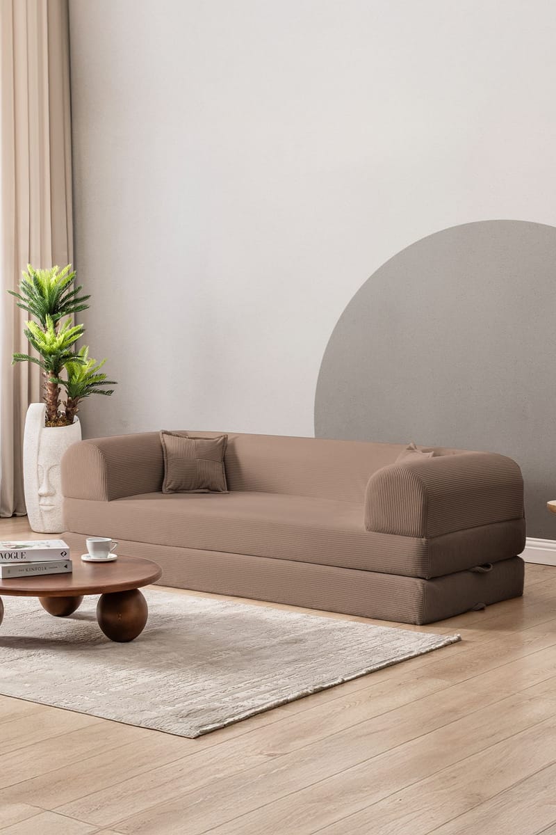 3-personers sovesofa Atelier Del Sofa Legom Eco (190 x 90 x 25 cm) Beige - Møbler - Sofaer - Sovesofaer
