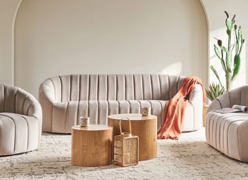 3-personers sofa Malung - Beige - Møbler - Sofaer - Velour sofaer