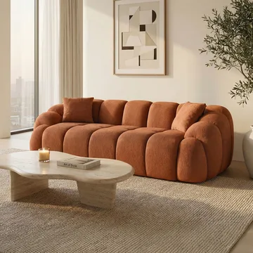 3-personers sofa Atelier Del Sofa Octavio (233 x 70 x 80 cm) Tile Red - Møbler - Sofaer - 3 personers sofa