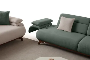 3-personers sofa Atelier Del Sofa Bonjo Valnød (246 x 81 x 97 cm) Grøn - Grøn - Møbler - Sofaer - 3 personers sofa