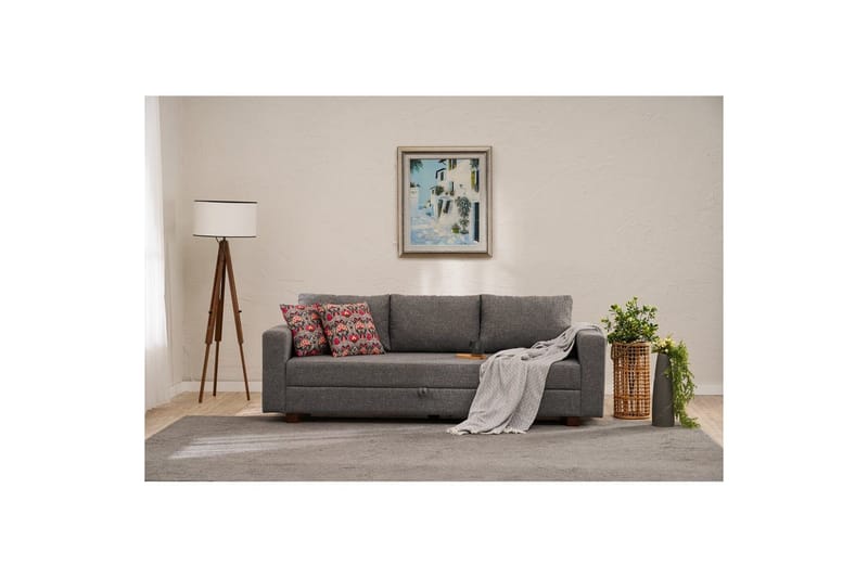 3-personers sovesofa Iroulport Grå - Grå - Møbler - Sofaer - Sovesofaer