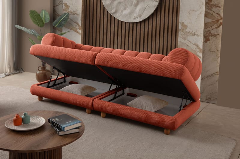 3-personers sofa Atelier Del Sofa Gloria (240 x 80 x 95 cm) Tile Red - Tile Red - Møbler - Sofaer - 3 personers sofa