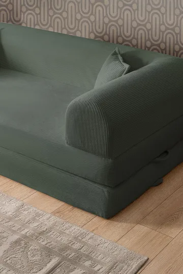 3-personers sovesofa Atelier Del Sofa Legom Eco (190 x 90 x 25 cm) Grøn - Møbler - Sofaer - Sovesofaer